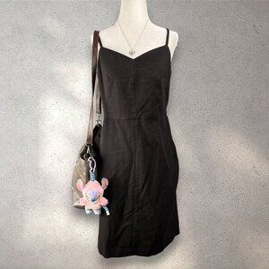 Banana Republic Women’s 8 Black Sheath Dress Strappy Bi-Stretch LBD Cocktail